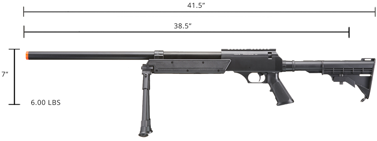 Well Fire Airsoft SR2 Bolt Action Rifle w/ Bipod (Color: Black) - Click Image to Close