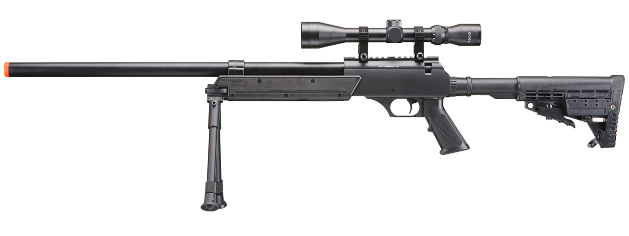 WELL SPEC-OPS MB13A APS SR-2 BOLT ACTION SNIPER RIFLE W/ SCOPE AND BIPOD (BK)