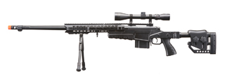 WellFire MB4419-2BAB Bolt Action Airsoft Sniper Rifle (Color: Black)