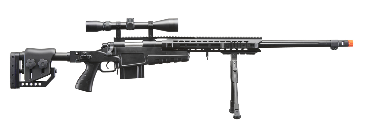 WellFire MB4419-2BAB Bolt Action Airsoft Sniper Rifle (Color: Black) - Click Image to Close