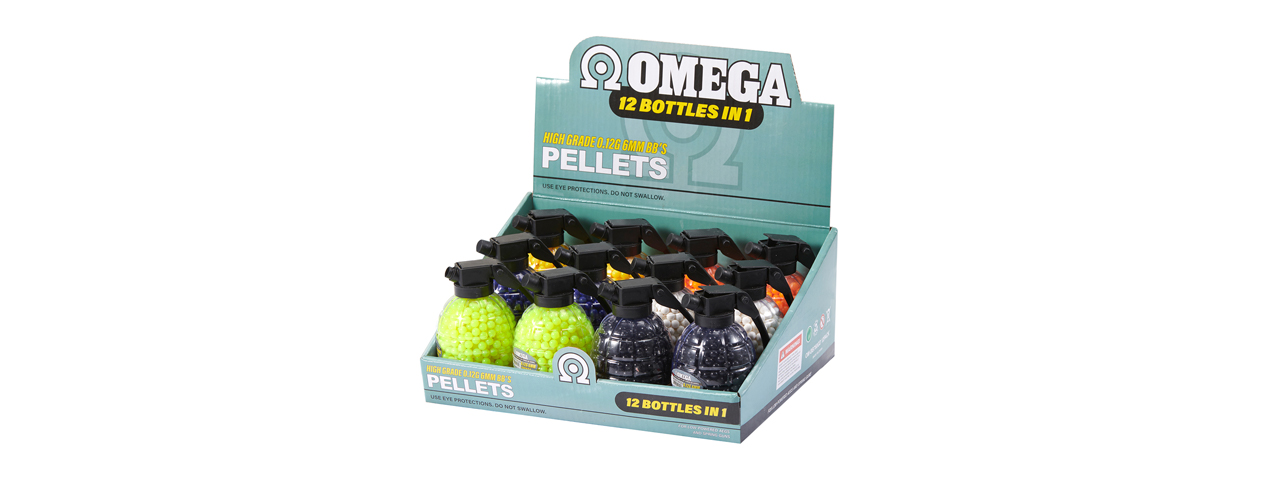 Omega 760 Round Grenade Style 0.12g BB Bottle - Click Image to Close