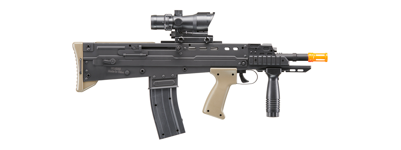 UK Arms L85 Airsoft Spring Powered Rifle (Color: Black & OD Green) - Click Image to Close