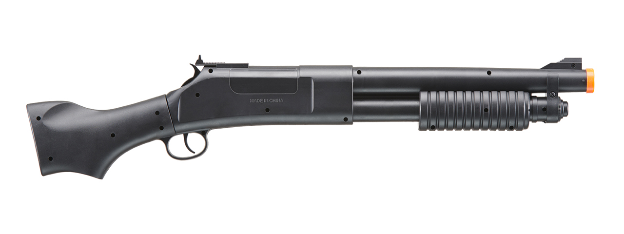 UK Arms Pump Action Polymer Spring Shotgun (Color: Black) - Click Image to Close