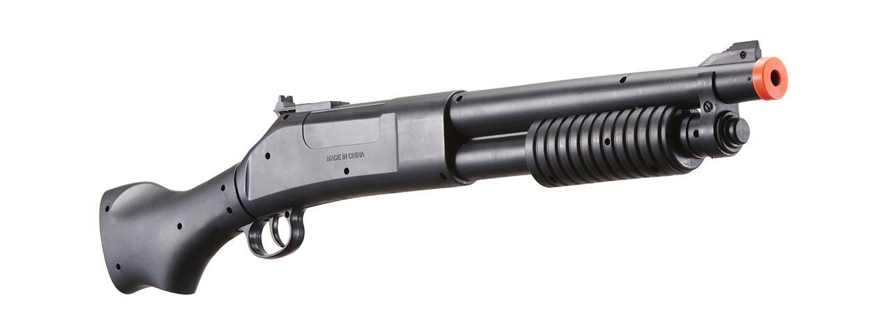 UK Arms Pump Action Polymer Spring Shotgun (Color: Black) - Click Image to Close