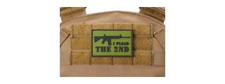 "I Plead the 2nd" PVC Morale Patch (Color: Black & OD Green)