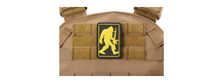 Tactical Bigfoot with Rifle PVC Morale Patch (Color: Black)