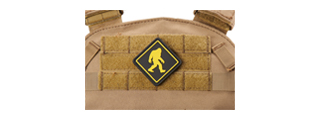 Bigfoot Walks PVC Morale Patch (Color: Black)