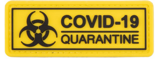 Covid-19 Quarantine PVC Patch (Color: Yellow)