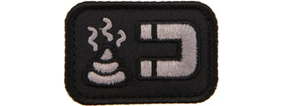 Embroidered Shit Magnet Patch (Color: Black and Gray)