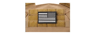 Embroidered Reverse US Flag Morale Patch (Color: White)