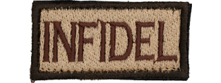 Infidel Embroidered Patch (Color: Tan)