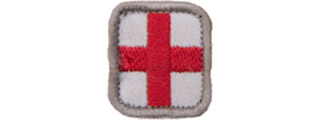 Embroidered Red Cross MED Logo Patch (Color: Red)