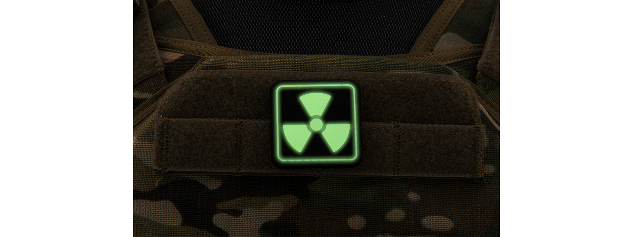 Glow in the Dark Atomic PVC Patch (Front Glow) - Click Image to Close