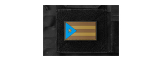 Puerto Rico Flag PVC Morale Patch (Color: Coyote Tan)
