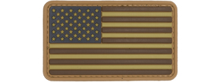 US Flag Forward PVC Patch (Color: Coyote Brown)