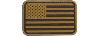 US Flag PVC Forward Patch (Color: Coyote Tan)