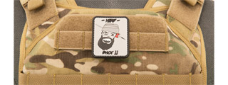 Head Shot PVC Patch (Color: White)