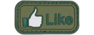Like Button PVC Patch (Color: OD Green)
