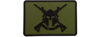 Molon Labe Spartan with Two Rifles PVC Patch (Color: OD Green)