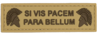 Molon Labe "Si Vis Pacem Para Bellum" PVC Patch (Color: Tan)