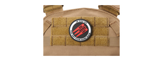 "If You Go Far Enough Left, You Get Your Guns Back" PVC Morale Patch (Color: Red)