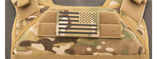 Reflective Fabric Reverse US Flag (Color: Multi-Camo)