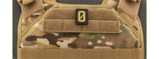 Number 0 PVC Patch (Color: Tan)