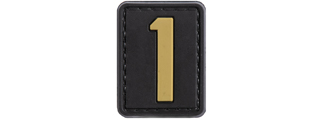 Number 1 PVC Patch (Color: Tan)