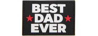 Best Dad Ever PVC Patch (Color: Black)