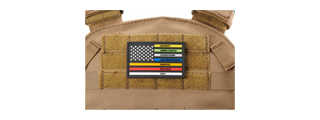 US Flag with Security, Armed Forces, Corrections, Law Enforcement, Dispatch, Fire Dept, & EMS PVC Morale Patch