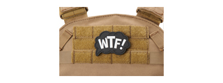 "WTF What The Fuck" PVC Patch (Color: Black & White)