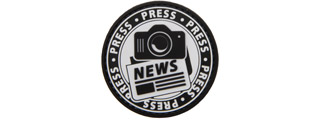 News Press Camera PVC Patch (Color: Black and Gray)