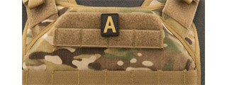 Letter "A" PVC Patch (Color: Tan)