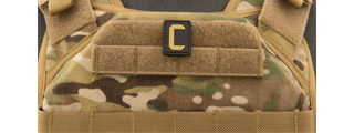Letter "C" PVC Patch (Color: Tan)