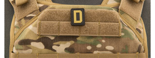 Letter "D" PVC Patch (Color: Tan)