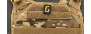 Letter "G" PVC Patch (Color: Tan)