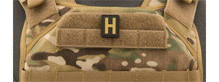 Letter "H" PVC Patch (Color: Tan)