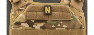 Letter "N" PVC Patch (Color: Tan)