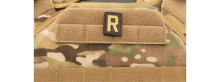 Letter "R" PVC Patch (Color: Tan)