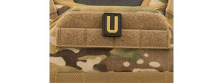 Letter "U" PVC Patch (Color: Tan)