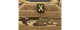 Letter "X" PVC Patch (Color: Tan)