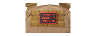 "Bullet Just the Tip, I Promise" PVC Morale Patch (Color: Red)