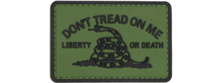 "Don't Tread on Me Liberty or Death" PVC Patch (Color: OD Green)