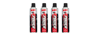 Puff Dino 450ml Green Gas Can for Japanese & ABS Slide Pistols (Pack of 4)