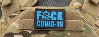 "Fuck Covid-19" PVC Patch (Color: Blue)