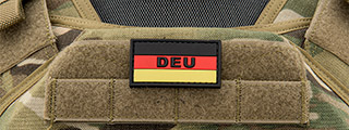 Small German Flag with DEU PVC Patch