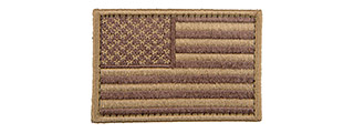 Embroidered Forward US Flag Patch (Color: Coyote Tan)