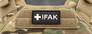 IFAK Individual First Aid Kit Small Patch (Color: Black and White)