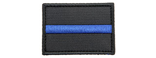 Embroidered Fabric Think Blue Line Patch (Color: Blue)