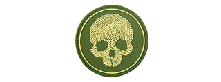 Fingerprint Skull PVC Patch (Color: OD Green)